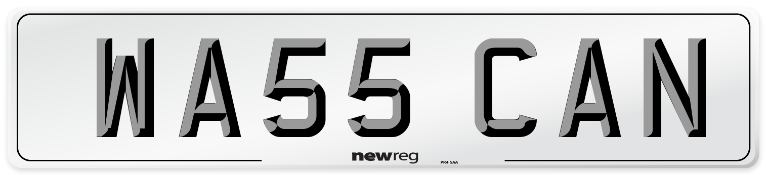 WA55 CAN Number Plate from New Reg